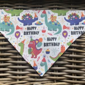 Cotton Dinosaur Birthday Bandana