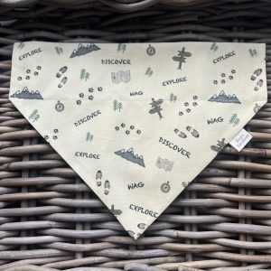 Bespoke Cotton Bandana- Fidos Trails (Pale Yellow)