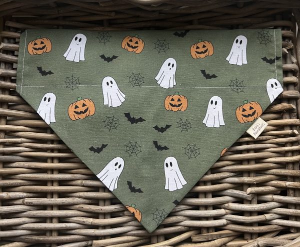 Bespoke Cotton Bandana- Creepin' It Cute - Green