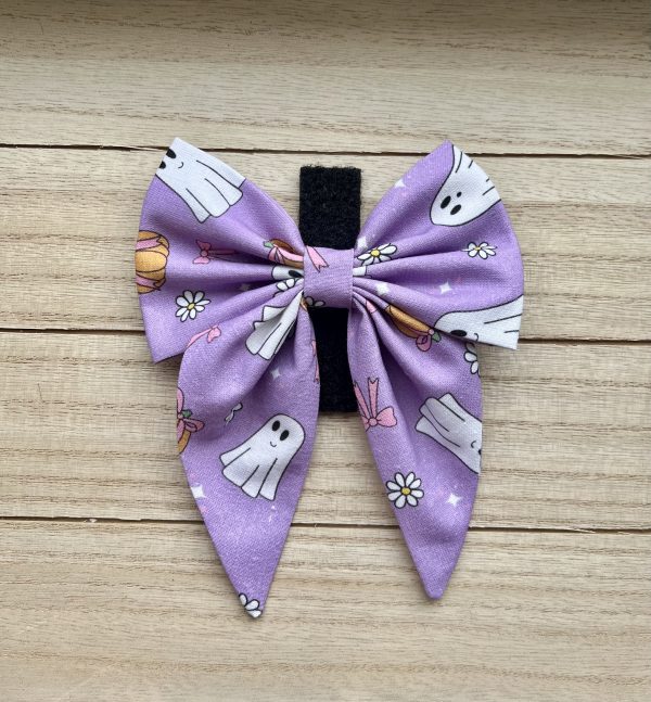 Bespoke Cotton Sailor Bow- Ghostly Glamour - Lilac