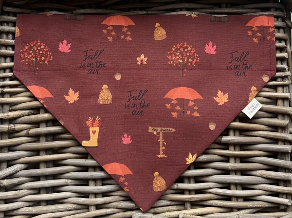 Cotton Bandana- Burdundy- Fall Is In The Air