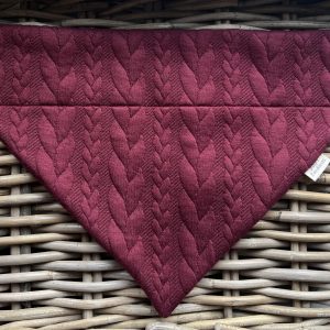 Cable Knit Look Bandana- Burgundy