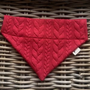 Cable Knit Bandana - Red