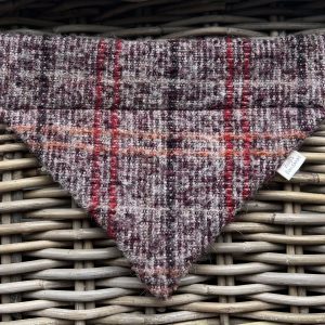 Checkered Wool Boucle- Red and Plum