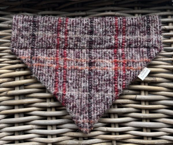 Checkered Wool Boucle- Red and Plum