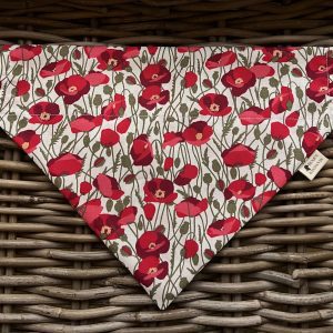 Cotton Bandana - Green Stem Poppy's