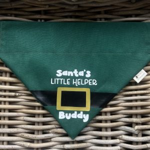 Green Cotton Bandana- Little Helper (Elf)