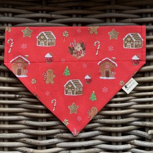 Red Cotton Bandana- Gingerbread