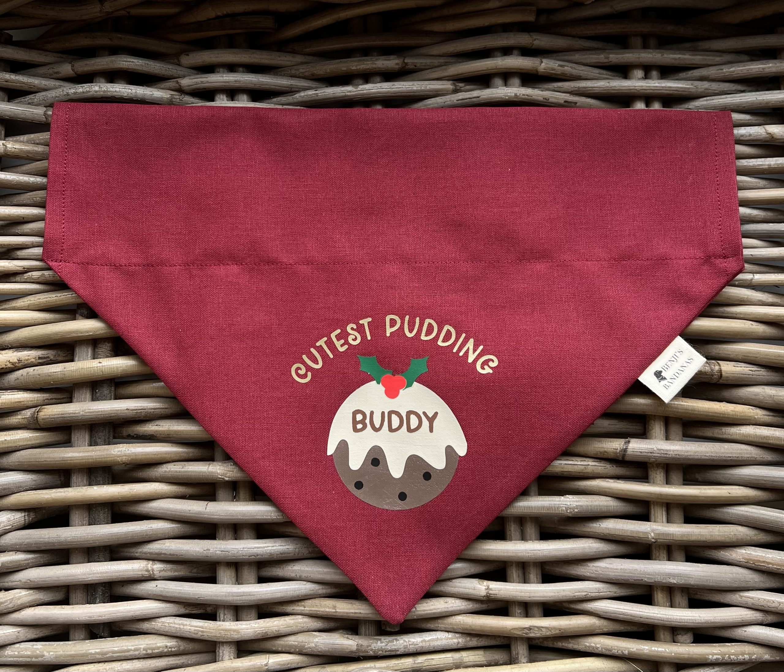 Wine Cotton Bandana- Cutest Pudding