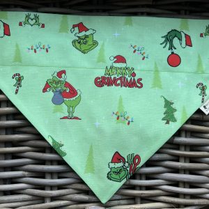 Green Cotton Bandana- Merry Grinchmas