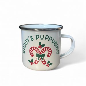 Enamel Mugs- Custom Christmas Pup Cup