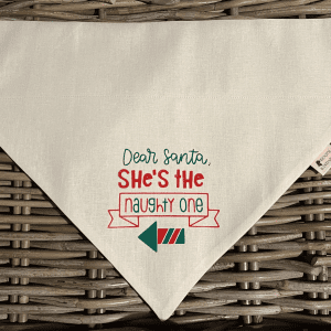 Cream Cotton Bandana- She's The Naughty One