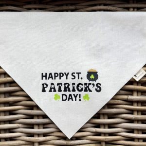 Cotton Ivory Bandana - Happy St Patrick's Day