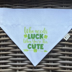 Cotton Ivory Bandana - Who Needs Luck (Cute)