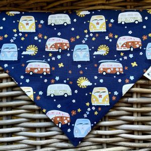 Navy Cotton Bandana- Campers/Flowers