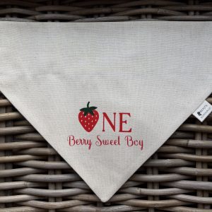 Natural Seeded Bandana- Berry Sweet Boy
