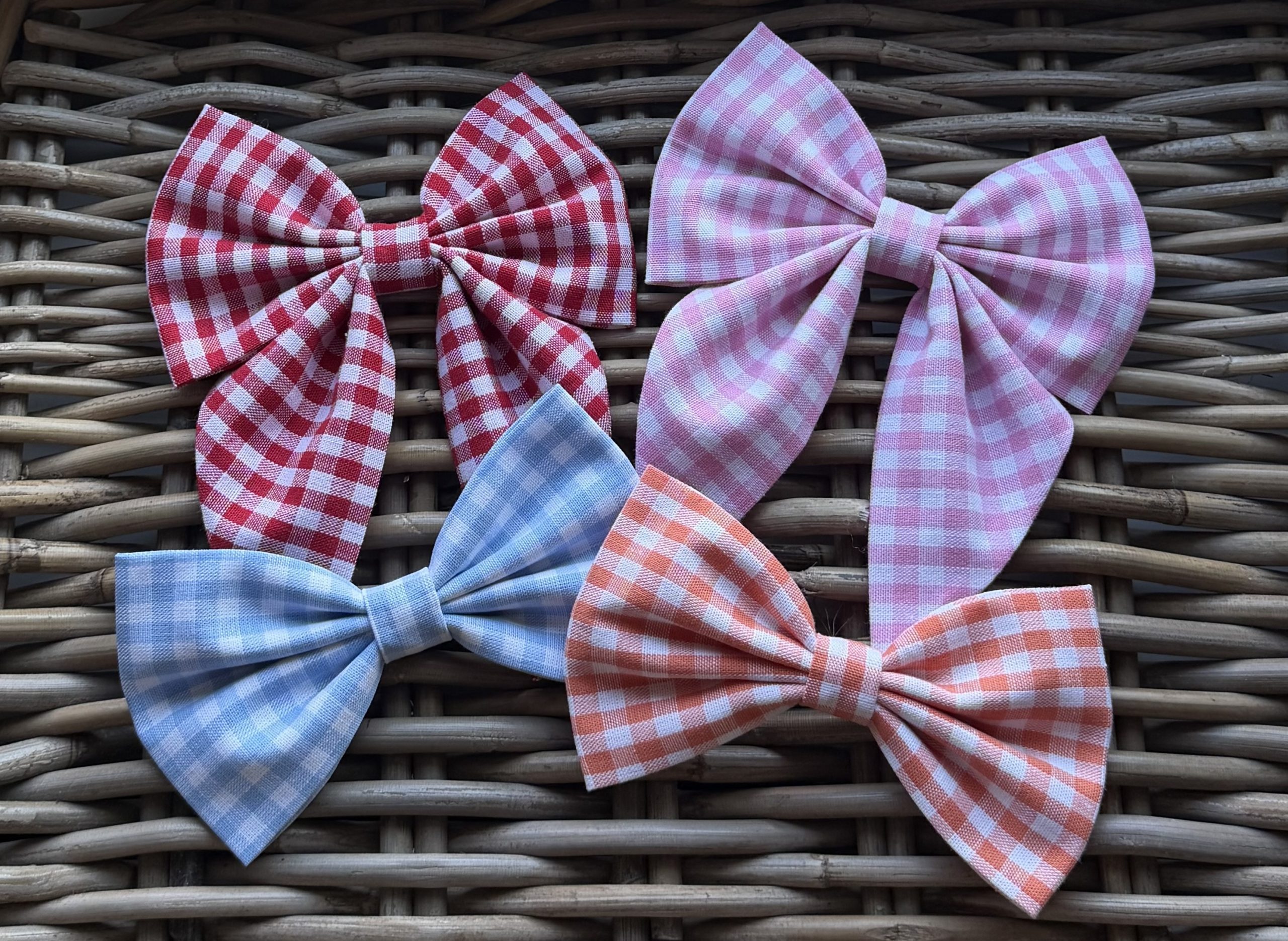 Gingham Bow (Various Colours)