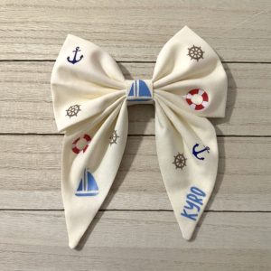 Custom Cotton Sailor Bow - Nautical
