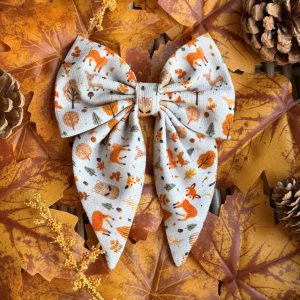 Corduroy Sailor Bow - Autumn Fox and Friends